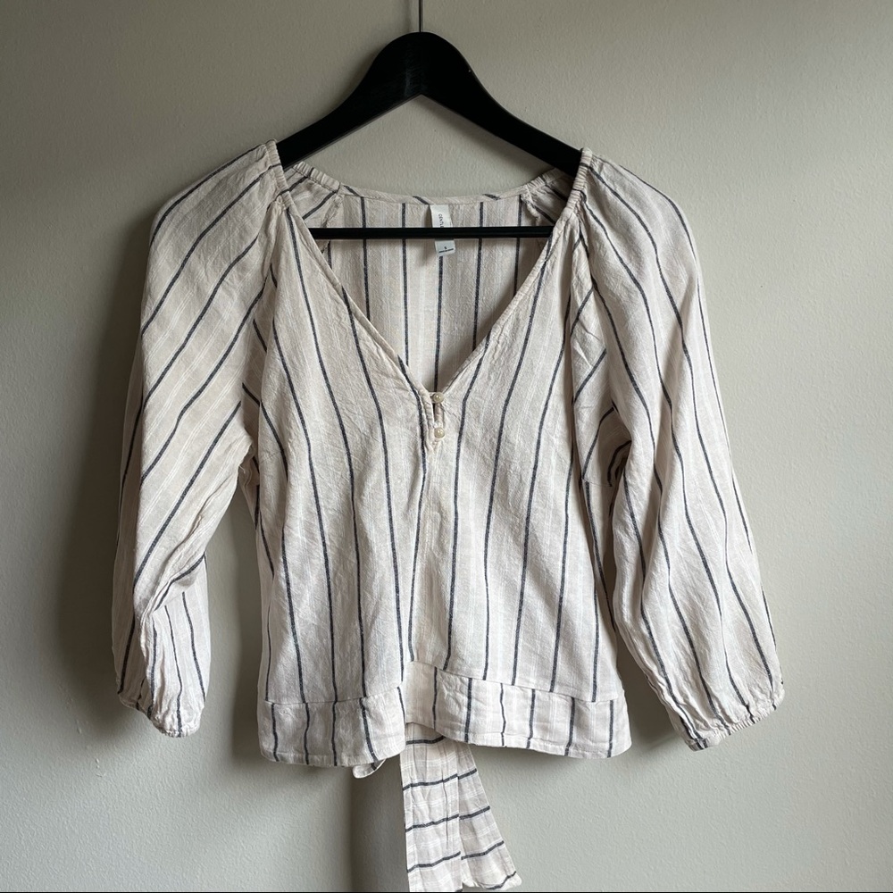 Gentle Fawn striped linen crop top